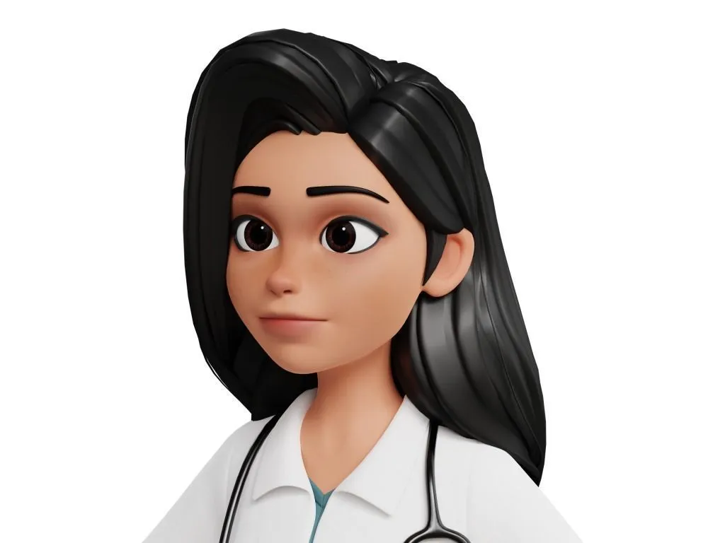Doctor Cartoon Female Character animation showcase